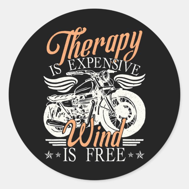 Sticker Rond Biker Motorcycle Motorbike Riker Biker (Devant)