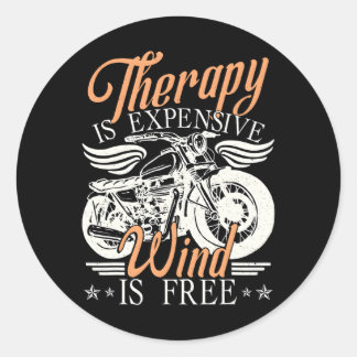Sticker Rond Biker Motorcycle Motorbike Riker Biker