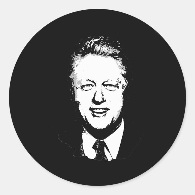 Sticker Rond Bill Clinton (Devant)