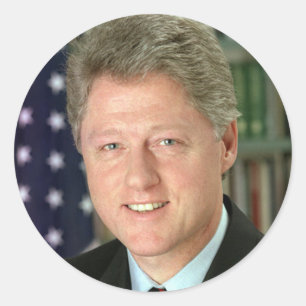 Sticker Rond Bill Clinton