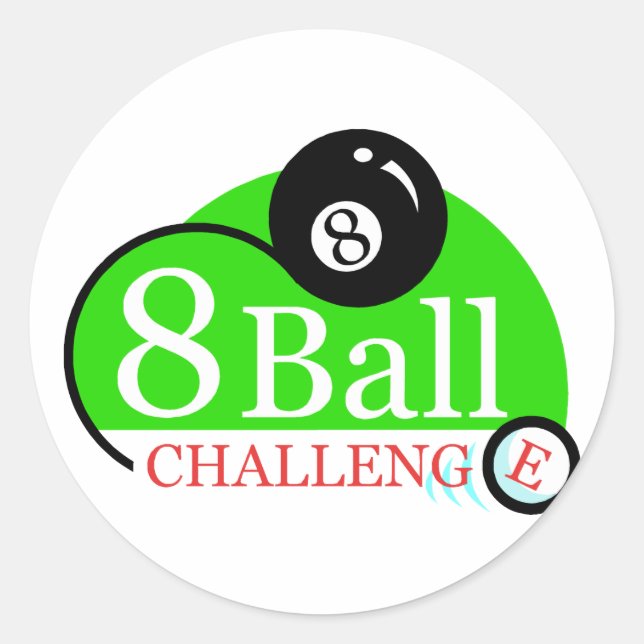 Sticker Rond Billard Amateurs Pool Tirer Cadeaux (Devant)