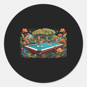 Sticker Rond Billard amusant Billard Art Billard Jouer Joueurs 