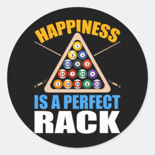 Sticker Rond Billard amusant Humour en rack