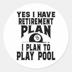 Sticker Rond Billard Billard Billard Billard Billard Oui J'Ai U