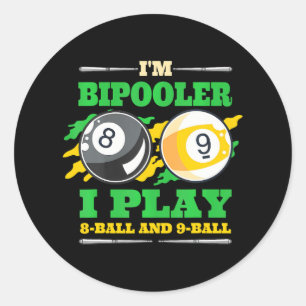 Sticker Rond Billard Billard Billard Billard Je suis Bipooler 9