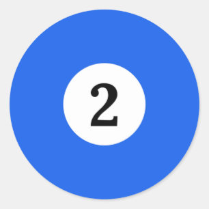 Sticker Rond Billard bleu massif Ball 2