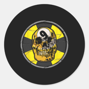 Sticker Rond Billard crânien Billard de snooker 9 Ll Lecteur Cu