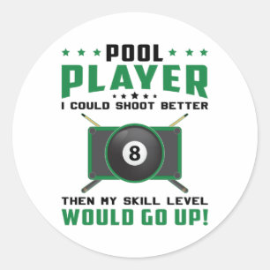 Sticker Rond Billard de billard de piscine 8 Billard de boules