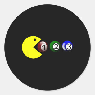 Sticker Rond Billard Ll - Amusant Joueur de Billard Te
