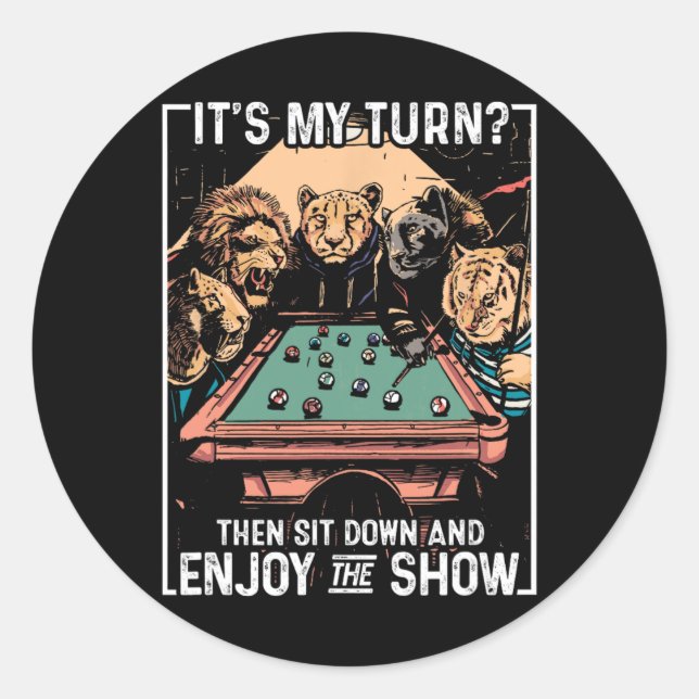 Sticker Rond Billard Rack Cue Stick Table de billard Playe Bill (Devant)