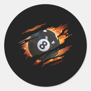 Sticker Rond Billard S Men 8 Ll Pool S Pool League