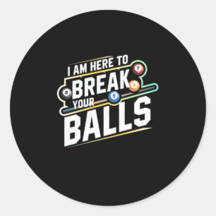 Sticker Rond Billard Snooker Est Là Pour Briser Vos Ballons