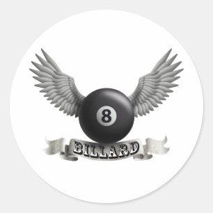 Sticker Rond Billard wings A