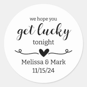 Sticker Rond billet de loto mariage