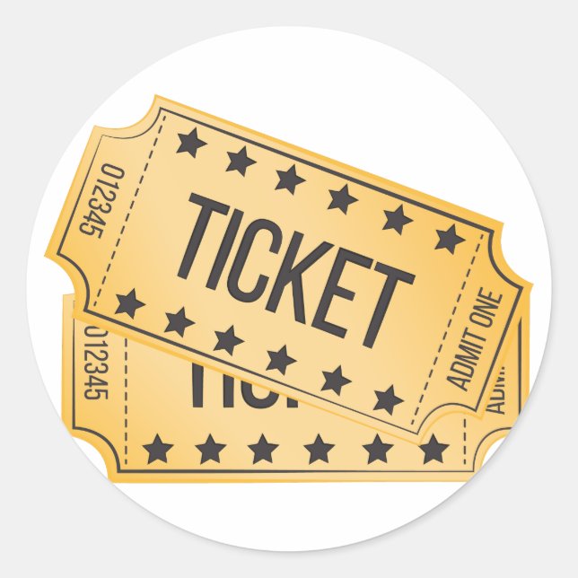 Sticker Rond Billet vidéo (Devant)
