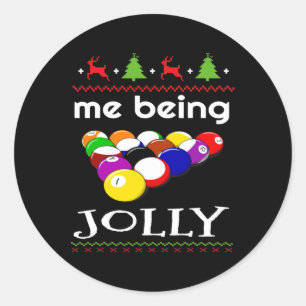 Sticker Rond Billiard 8 Ball Pool Joueur Sarcasm Humour de nouv