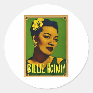 Sticker Rond Billie Holiday
