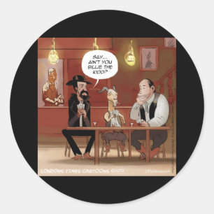 Sticker Rond Billy L'Enfant ? Drôle dessin de chèvre