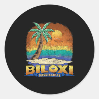 Sticker Rond Biloxi Mississippi Vintage Souvenir en détresse 