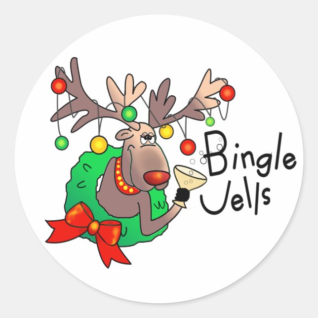Sticker Rond BINGLE JELLS par SHARON SHARPE (Devant)