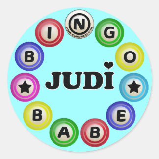 Sticker Rond Bingo Babe Judi