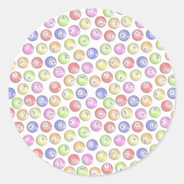 Sticker Rond Bingo Balls (Devant)