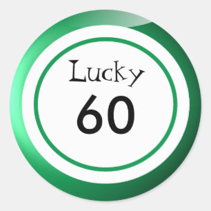 Sticker Rond Bingo Balls Lucky Numéros Amusants