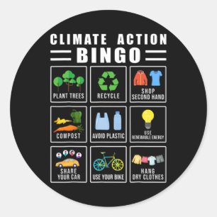 Sticker Rond Bingo de l'action climatique Jour des terres du ch