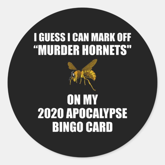 Sticker Rond Bingo de l'Apocalypse 2020 (Devant)
