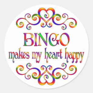 Sticker Rond Bingo Heart