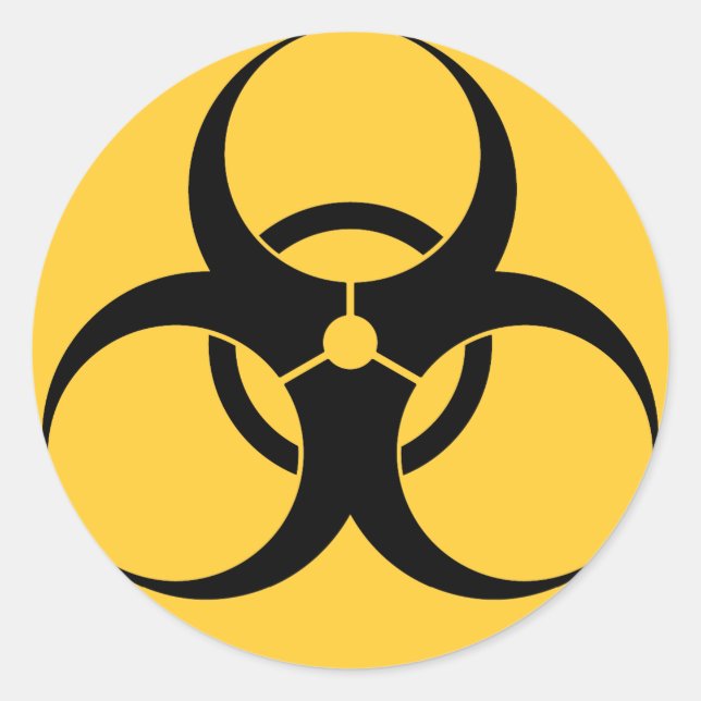 Sticker Rond Biodanger (Devant)