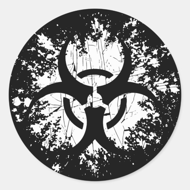 Sticker Rond Biodanger -Splat (Devant)