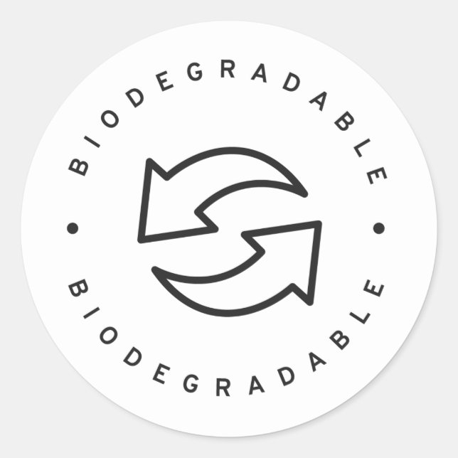 Sticker Rond Biodégradable (Devant)