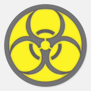 STICKER ROND BIOHAZARD