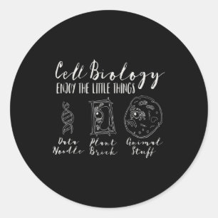 Sticker Rond biologie cellulaire drôle science - geeks nerdy