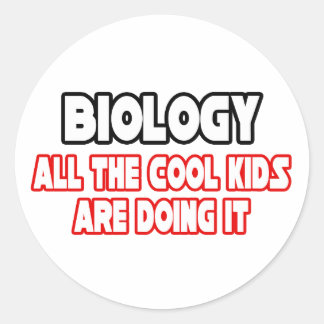Sticker Rond Biologie...Enfants Cool