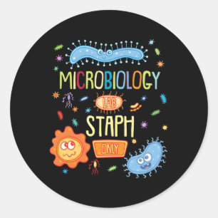 Sticker Rond Biologie microbiologiste Microbiologie Laboratoire