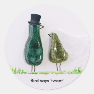 Sticker Rond Bird dit 'tweet'
