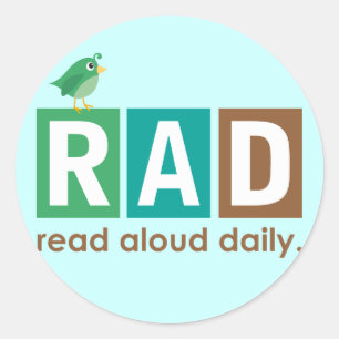 Sticker Rond Bird RAD - Lire à haute voix Lecture quotidienne C
