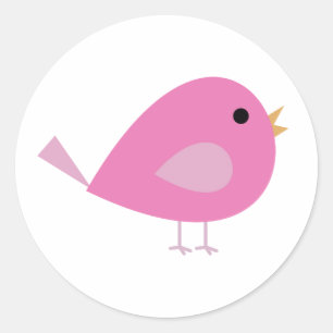 Sticker Rond Birdie heureuse