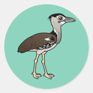 Sticker Rond Birdorable Kori Bustard