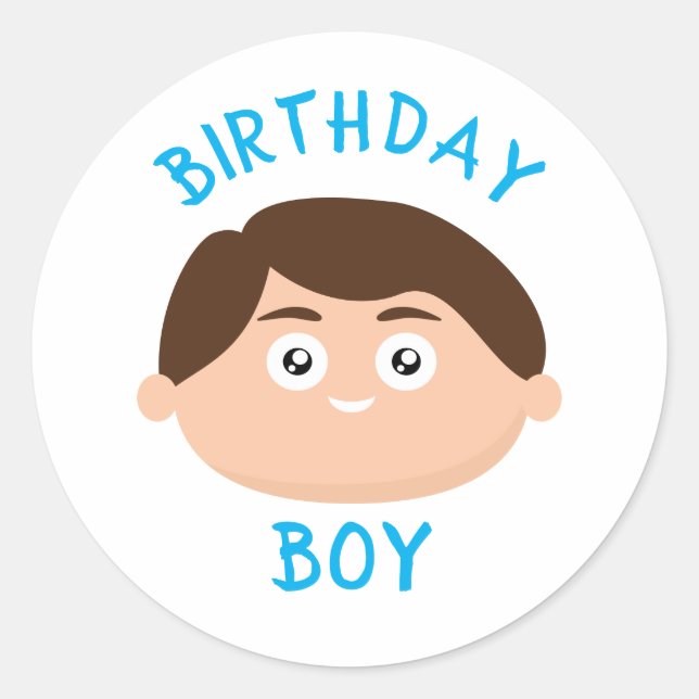 Sticker Rond Birthday Boy (Devant)