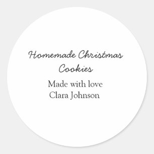 Sticker Rond biscuits de Noël faits maison faits avec amour ajo