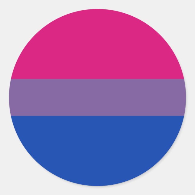 Sticker Rond Bisexual pride (Devant)