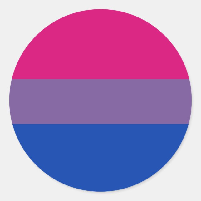Sticker Rond Bisexual pride (Devant)