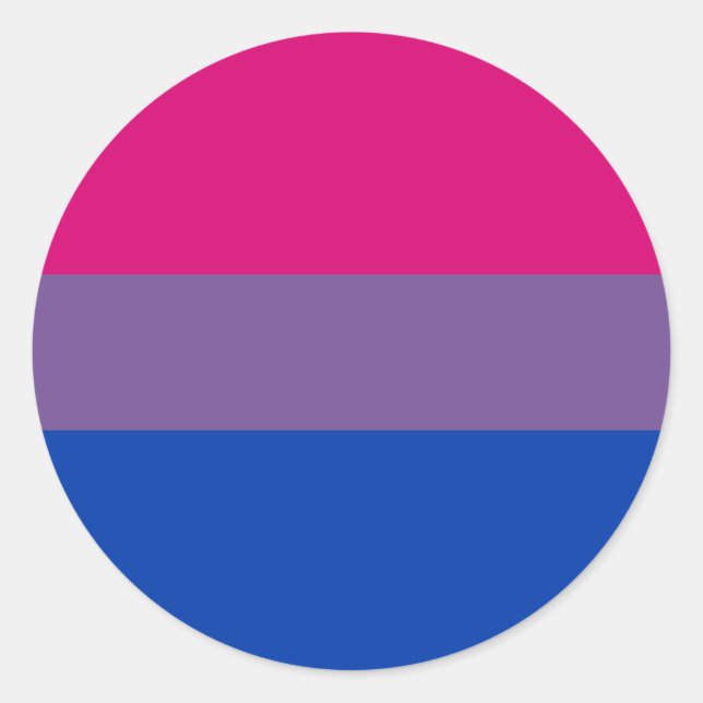 Sticker Rond Bisexual pride (Devant)