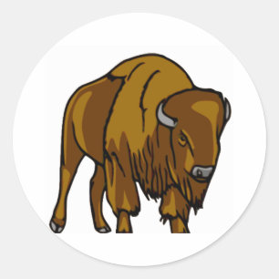 Sticker Rond Bison