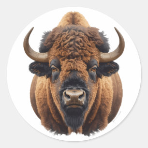 Sticker Rond Bison / Buffle