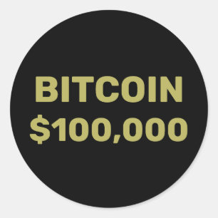 Sticker Rond Bitcoin 100000 Célébration