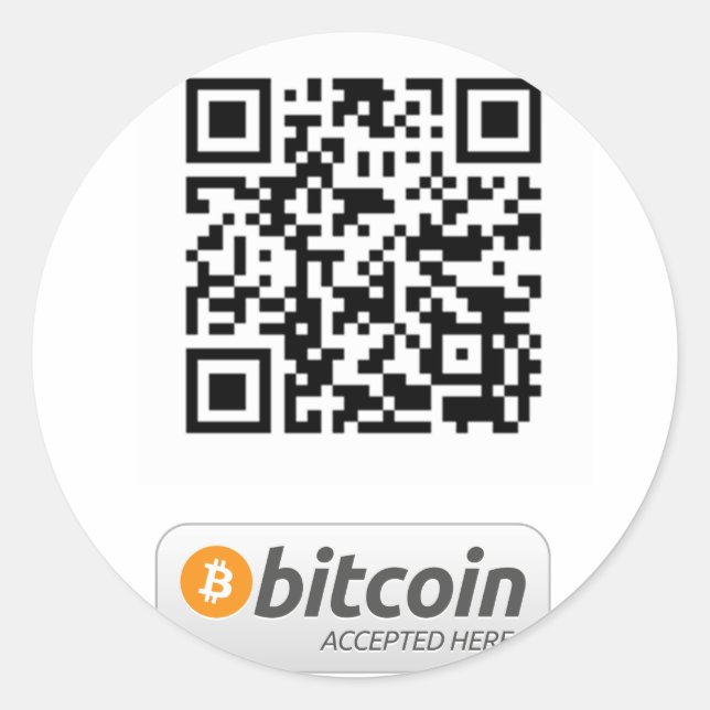 Sticker Rond Bitcoin accepté ici (Devant)